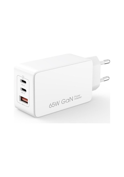 Ce13 Eu 65w Gan Hızlı Şarj Cihazı - 3 Portlu 2xusb-c Pd + 1xusb-a Laptop Ve Telefon Adaptörü