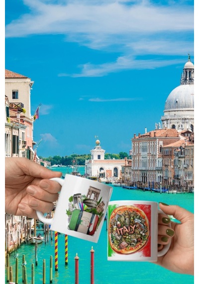 İtalya Kupa Bardak 2 Adet Seyahat Hatıra Italy Mug