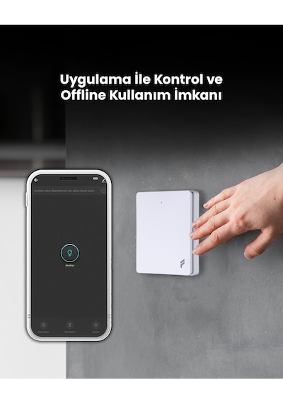 Fonri Kablosuz Tekli Duvar Anahtarı-kendinden Enerjili Ve Akıllı
