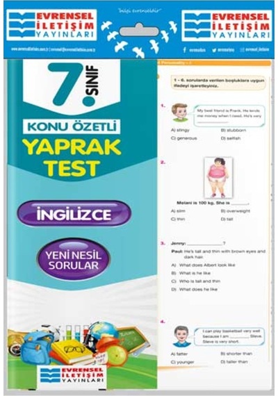 Evrensel İletişim Yayınları 7. Sınıf İngilizce Konu Özetli