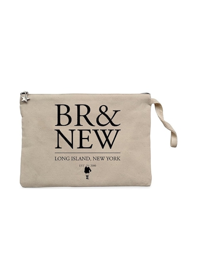 Brand New Long Island Krem Clutch Astarlı Cüzdan / El Çantası Krem