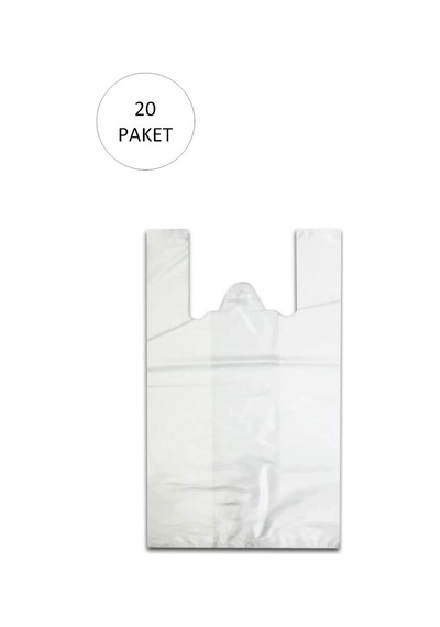 Hubrendy Tedarik Beyaz Hışır Atlet Poşet Mini Boy 22x31 Cm 20 Paket Takriben 10.000 Adet