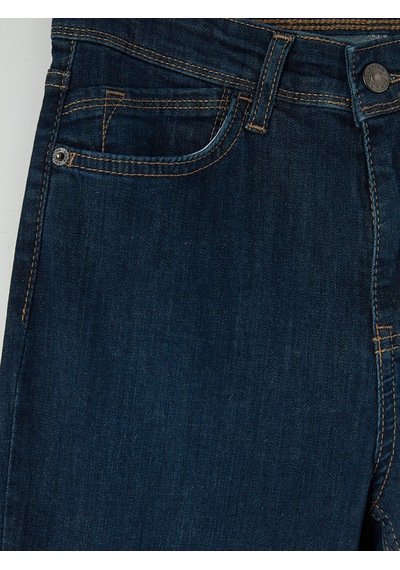 Lcwaıkıkı Classic İndigo Slim Mom Kadın Jean Pantolon