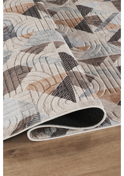 Villadia Home Textile Kaymaz Taban Modern Desen Halı Yolluk Leke Tutmaz Kolay Temizlenir Koridor Salon Yatak Mutfak Odası Vd4037multi Multi