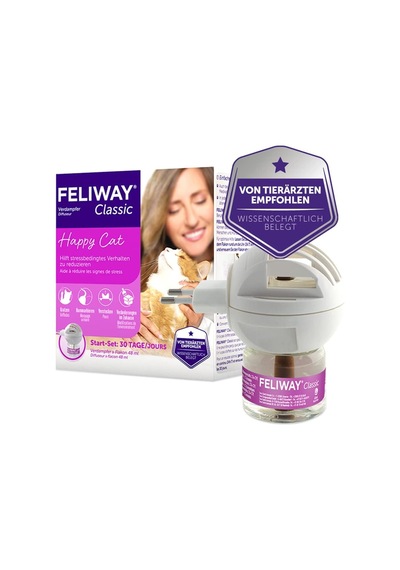 Classic 30 Günlük Feromon Buharlaştırıcı Başlangıç Seti, 48 Ml Kedi Ve Yavru Kedilerde Belirtilerini Azaltmaya Yardımcı Olur, Veterinerler Tarafından Tavsiye Edilir, Klinik Olarak Test