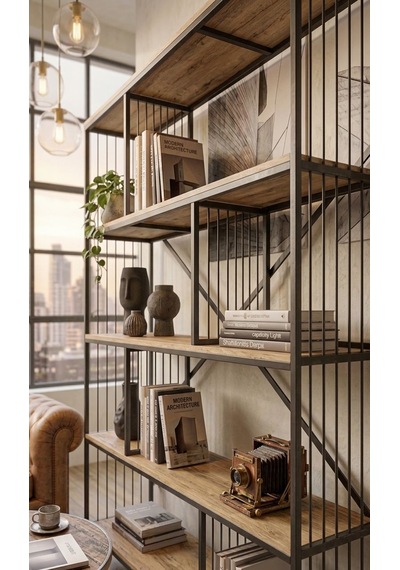 Dekoratif Lüx 5 Raflı Kitaplık Geniş Metal Kitaplık Dosya Rafı Ofis Salon Raf Ceviz Dekoratif Lüx 5 Raflı Kitaplık Geniş Metal Kitaplık Dosya Rafı Ofis Salon Raf Ceviz