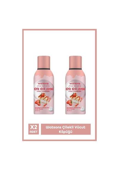 Watsons Çilekli Köpük Vücut Losyonu 2 x 75 ML