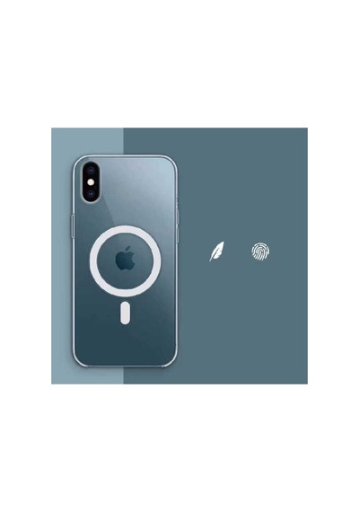 Apple iPhone Uyumlu Xs Magesafe Wireless Kılıf Köşe Korumalı Darbe Emici Şeffaf Sert Silikon R37057:no:7 Şeffaf
