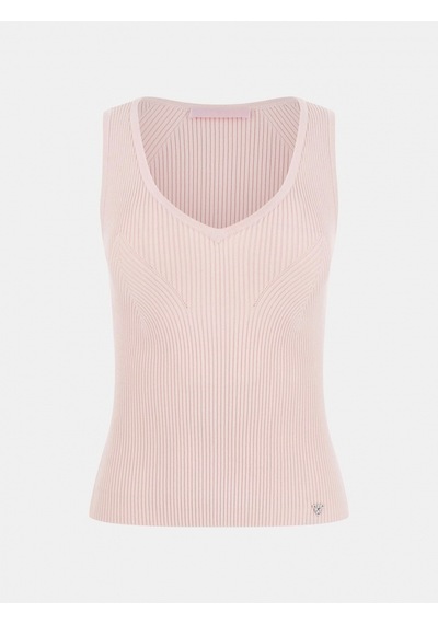 Guess Kolsuz V Yaka Stella Atlet Triko Kadın Pembe Triko W6rr36z0132-a627 Pembe