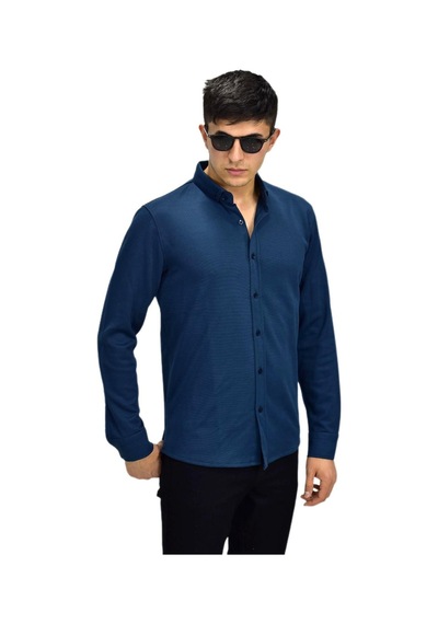 Erkek Spor Jakarlı Uzun Kol Gömlek R6530 Bgl-st03205 001