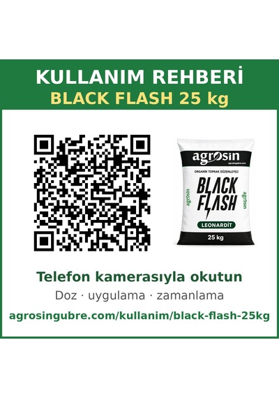 Agrosin Black Flash Leonardit Organik Toprak Düzenleyici Granül 25 kg