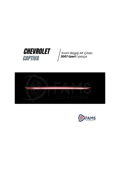 Chevrolet Captiva Krom Alt Bagaj Çıtası 2007 Üzeri P. Çelik