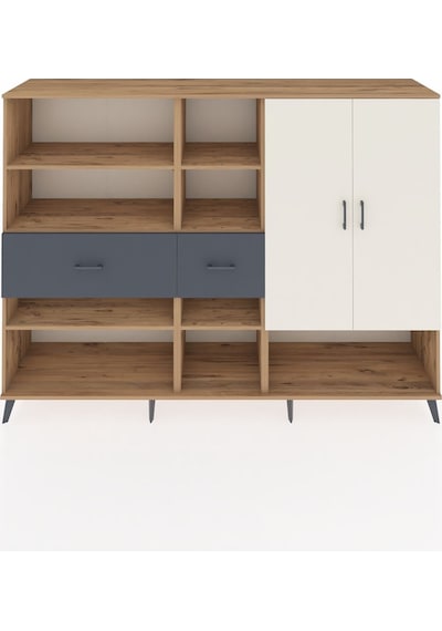 Hyperion Dolap 10 Raflı 2 Çekmeceli 2 Kapaklı 220x44x163 Çam-ayta Çam-aytaşı/antrasit Hyperion Dolap 10 Raflı 2 Çekmeceli 2 Kapaklı 220x44x163 Çam-ayta Çam-aytaşı/antrasit