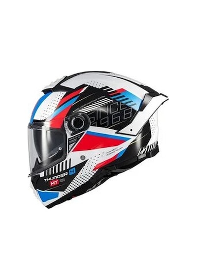 Mt Kask Ff118sv Thunder 4 Sv Lumınence A7 Mavi-kırmızı-beyaz Full Face Kapalı Kask Diğer