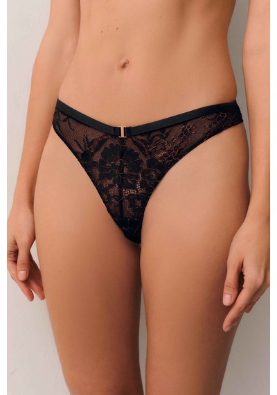 Suwen Pearl Brazilian String Külot St4447602b012 Siyah