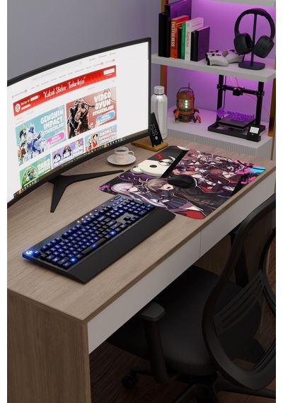 Danganronpa Kaymaz Dikişli Kauçuk Oyuncu Mousepad V3 - 48x40 Xl Gaming Mouse Pad Fare Altlığı