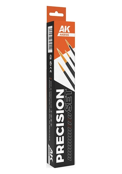 Ak B105 Hassas Fırça Seti, Sentetik Kıllı, 4 Adet