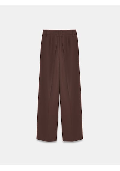 Dilvin 73237 Yüksek Bel Geniş Paça Pantolon Kahve