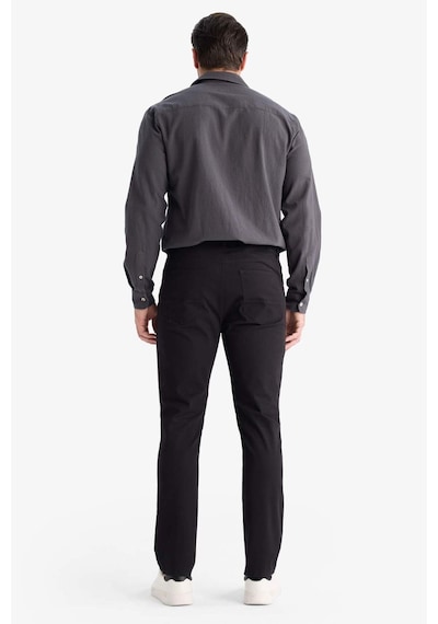 Defacto Slim Fit Dar Kesim Dar Paça Pantolon B2089ax25aubk81 Siyah