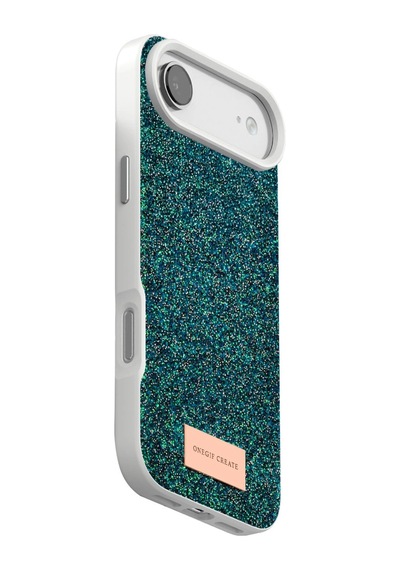 Apple  Uyumlu  iPhone 17 Air Bright Simli Kapak Koyu Yeşil