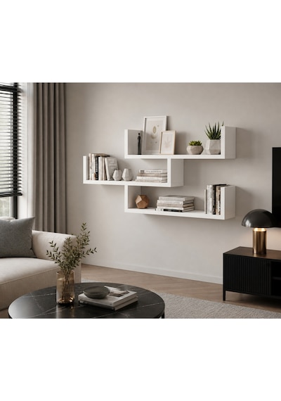 Minimalist Duvar Rafı Beyaz