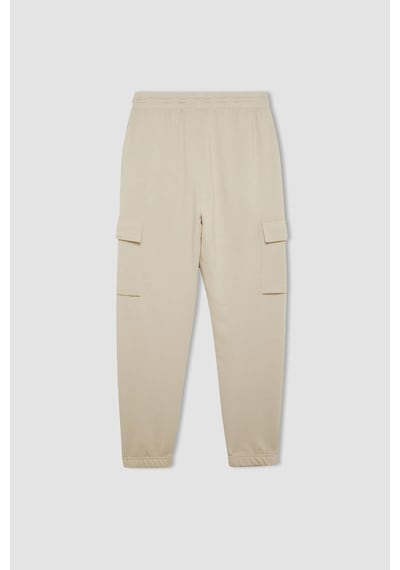 DeFacto Regular Fit Jogger Eşofman Altı Basic Düz Kargo Cepli Lastikli Paça D5252AX25SPBG155