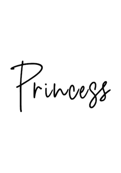 One Vıp Sale Princess Sticker 20 X 10 Cm Mukavemetli