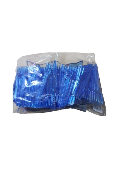 Cips Çatalı Lüks Plastik 3 Uçlu 8,5 Cm Boy Paketler 500 Lü Ve Tek Renktir Turuncu