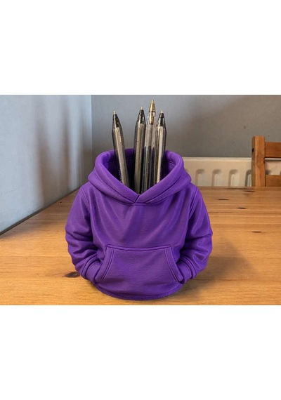 3d Baskı Kapüşonlu Sweatshirt Kalemlik - Masaüstü Organizer-mor Diğer