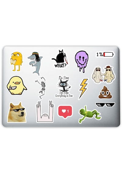 Dekoratif Laptop Notebook Tablet Telefon Sticker Set 17