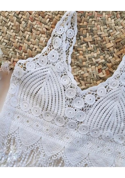 Fashion Cocktail Egzotik Uzun Saçaklı Püsküllü Astarsız Sahil Bohem Kombin Dantel Bluz Beyaz Fashion Cocktail Egzotik Uzun Saçaklı Püsküllü Astarsız Sahil Bohem Kombin Dantel Bluz Beyaz