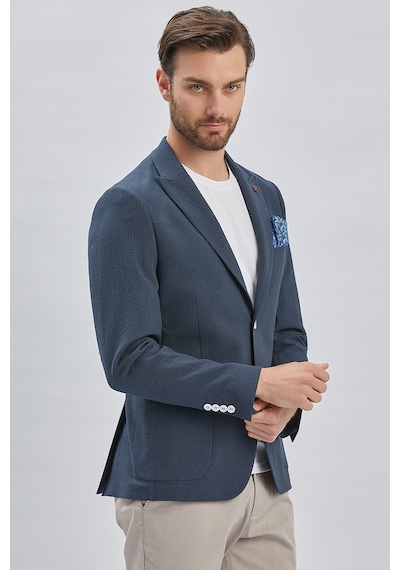 İmza Koyu Lacivert Desenli Kırlangıç Yaka Likralı 6 Drop Slim Fit Dar Kesim Casual Ceket 1002240155-koyu Lacivert Koyu Lacivert İmza Koyu Lacivert Desenli Kırlangıç Yaka Likralı 6 Drop Slim Fit Dar Kesim Casual Ceket 1002240155-koyu Lacivert Koyu Lacivert