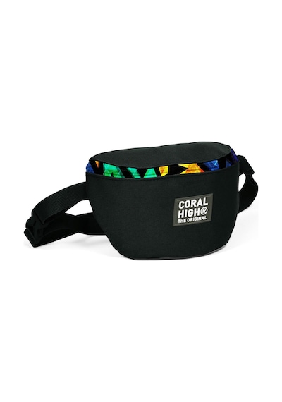 Coral High Siyah Grafiti Baskılı Erkek Çocuk Bel Çantası Çok Renkli