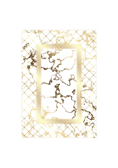 Eliana Home Dijital Baskı Yıkanabilir Kaymaz Taban Salon Halısı Ve Yolluk Rvg0861-fnl71 Beyaz