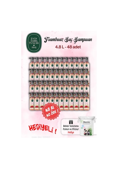 48 Al 40 Öde Eyüp Sabri Tuncer Şampuan Sirke Frambuaz 100 Ml Ve Rosie Tüm Saçlar