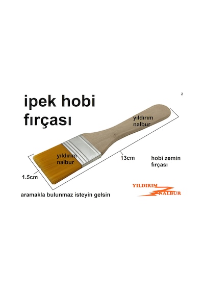 2 ADET KÜÇÜK BOY İPEK HOBİ FIRÇA YUMŞAK ZEMİN FIRÇASI İPEK