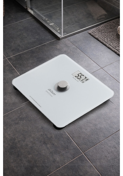 Arzum AR5126 Stayfit Touch Cam Beyaz Baskül, Pilsiz Kullanım, 180 Kg’a Kadar Ölçüm Kapasitesi, Beyaz