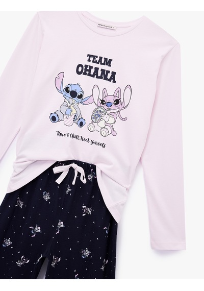 Koton Pamuklu Bisiklet Yaka Uzun Kollu Pijama Takımı Lacivert Desenli 6wlk40141mk Lacivert Desenli Koton Pamuklu Bisiklet Yaka Uzun Kollu Pijama Takımı Lacivert Desenli 6wlk40141mk Lacivert Desenli