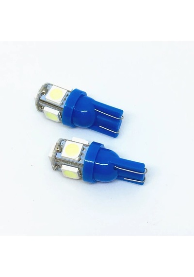 2 Adet Mavi Renk T10 Led Ampül Park Ampulü Gündüz Farı T10 Plaka