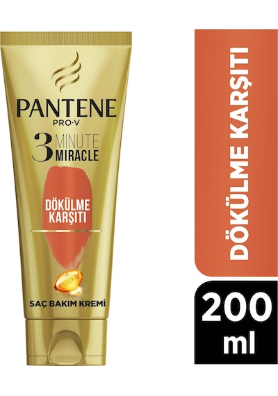 Pantene 3 Minute Miracle Saç Bakım Kremi Saç Dökülmelerine Karşı Koruma 200 ML