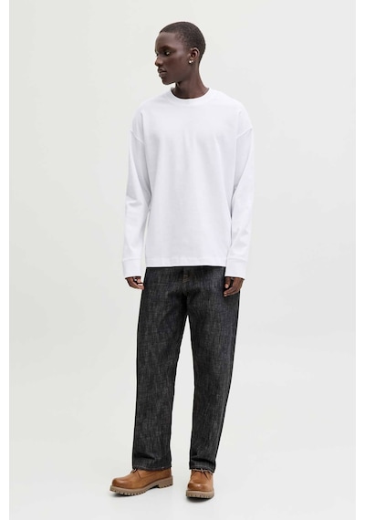 Jack & Jones Jjebarron Tee Ls O-neck Noos Beyaz