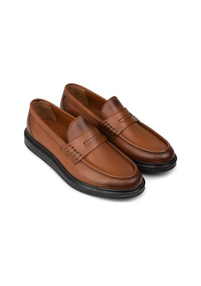 Deery Erkek Hakiki Deri Taba Renk Loafer Ayakkabı - 02000mtbap01 Taba