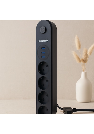 Termal Korumalı Anahtarlı 4'lü Uzatma Kablosu 3 Usb 2 M Diğer