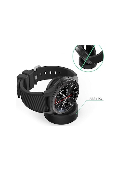 Samsung Galaxy Uyumlu Watch Gear S2 S3 S4 Sort Usb Akıllı Saat Şarj Kablosu Standı