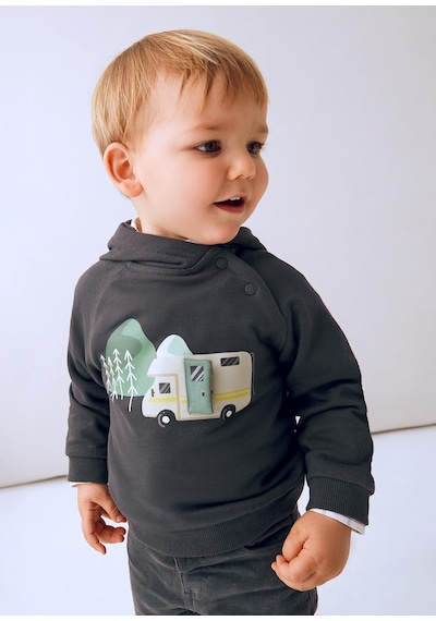 Mayoral Erkek Bebek Kapşonlu Sweatshirt Gri