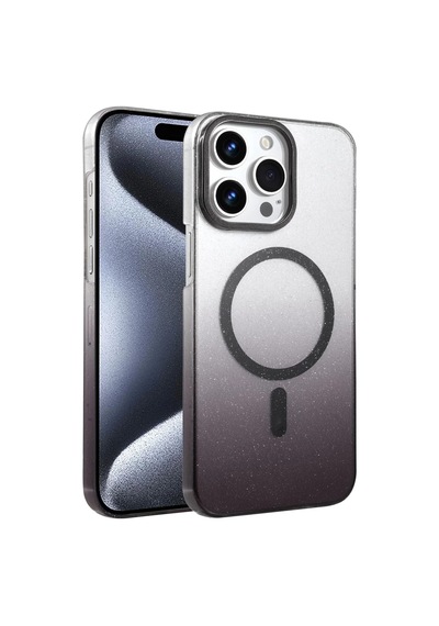İphone 15 Pro Max Glossy Magsafe Kapak - Siyah