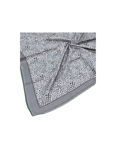 Mim Eşarp Ebruli Kışlık Desenli Eşarp 95x95 Cm Gri