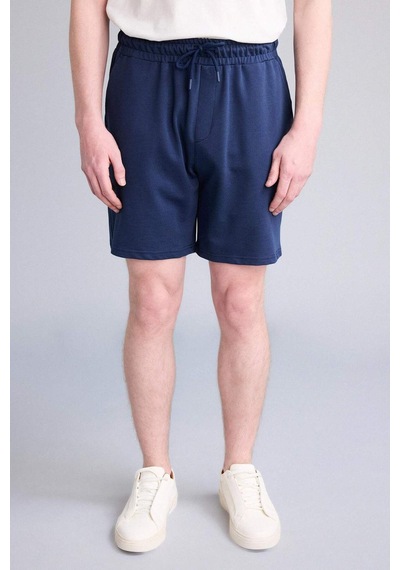 Defacto Regular Fıt Sweatshirt Kumaşı Şort W1105az26smnv241 Lacivert-nv241