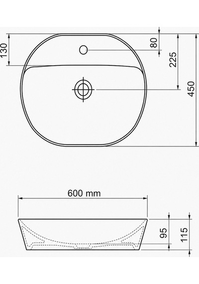 Elegance Tezgah Üstü Lavabo Beyaz 4360