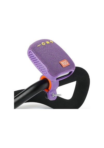 Etashop Bisiklet Bluetooth Hoparlör Taşınabilir Su Geçirmez Çift Bağlantı Fm Radyo Mor